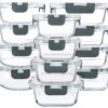 🧊 24 üveg ételtároló készlet - légmentesen zárható, sütőben és mikrohullámú sütőben is használható