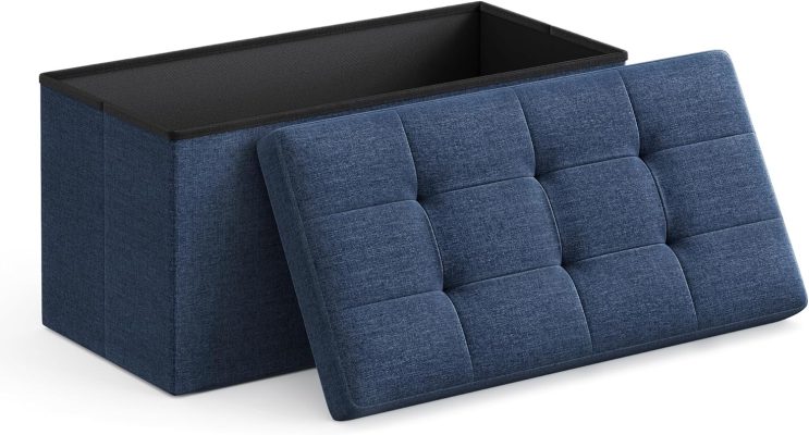 SONGMICS 30″ Folding Storage Ottoman Bench ULSF47IN